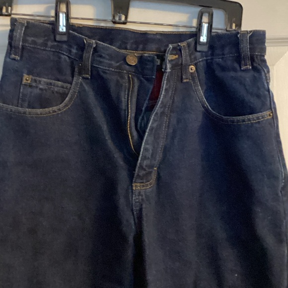 Ladies Flannel Lined Blue Jeans - Picture 2 of 7